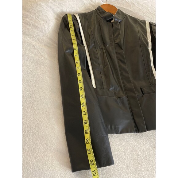 Vintage Northside Fashions Leather and Suede Jacket Small 80s Black & White EUC - Picture 9 of 10